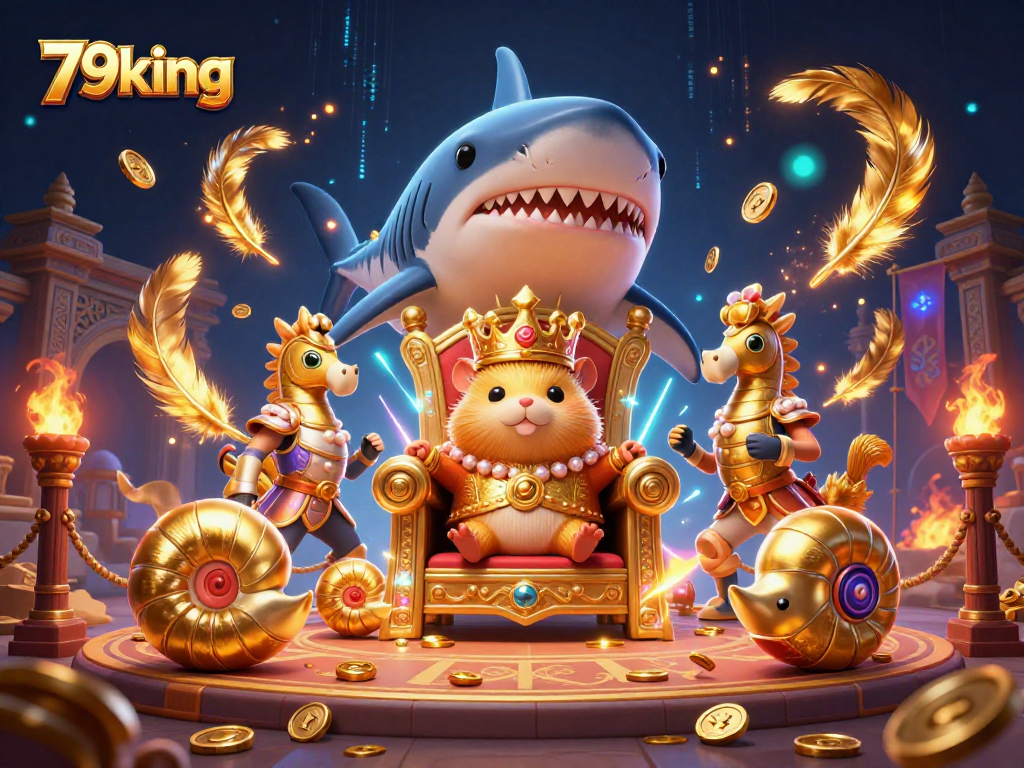 Experience thrilling gameplay at 79king with our cartoon casino-inspired scene full of excitement.