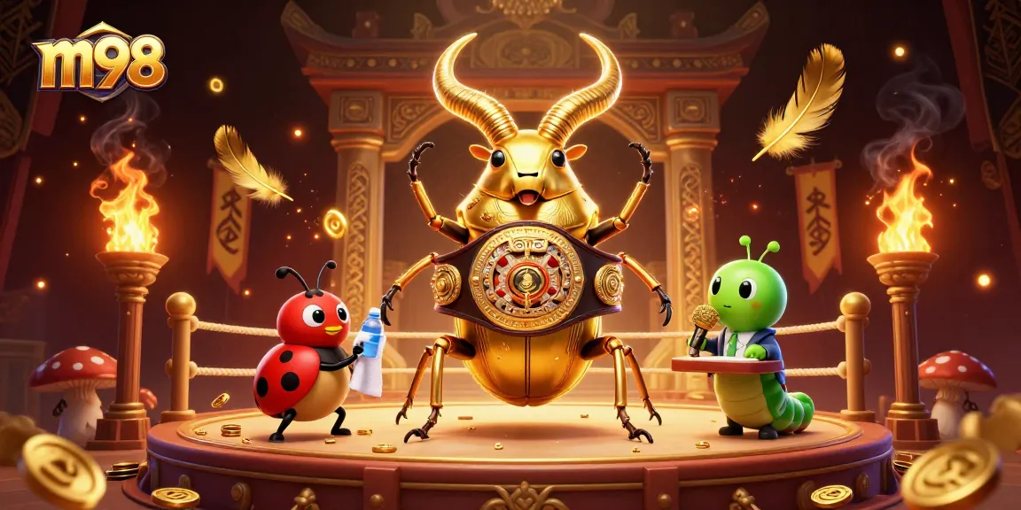 Engage in thrilling m98 casino action with a dynamic 3D illustration featuring vibrant characters and elements.