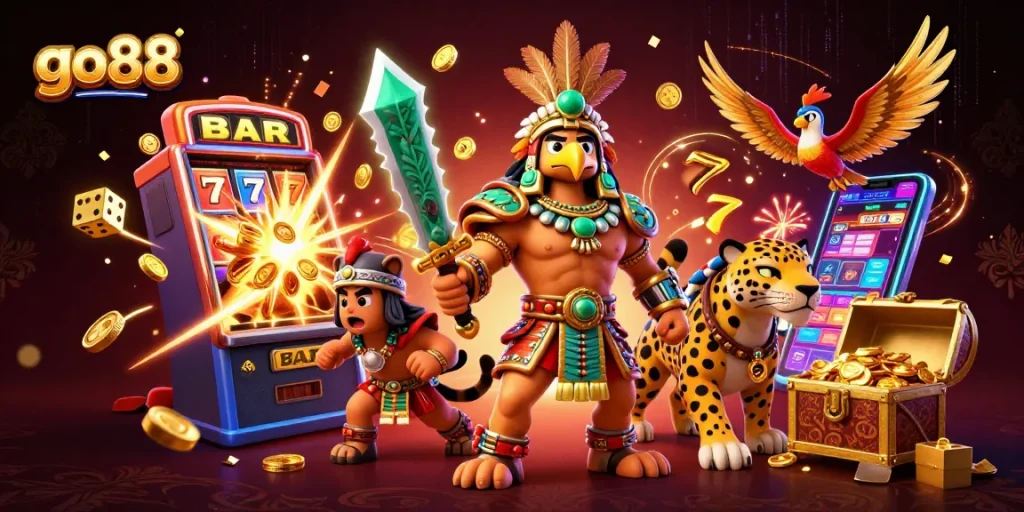 Experience thrilling gameplay with go88's vibrant jackpot slots and energetic warriors.